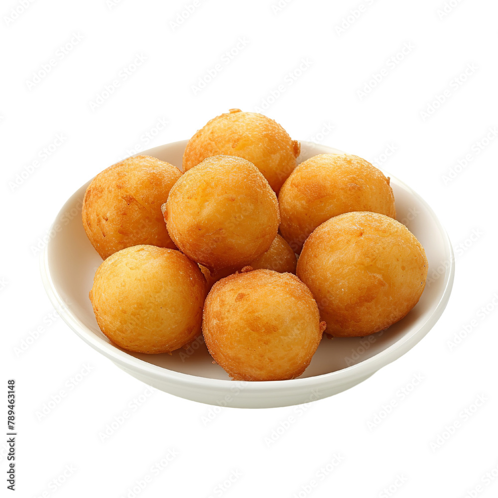 Tasty Atassi Fried yam balls isolated on Transparent background Tasty Atassi Fried yam balls isolated on Transparent background