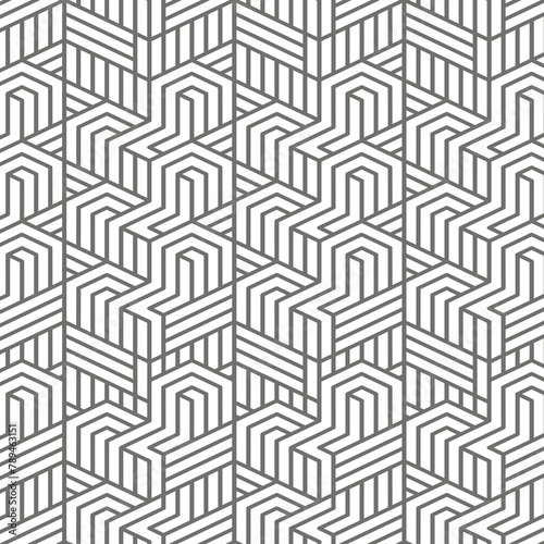 Gray interlacement stylish pattern design element photo