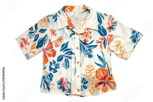 Light Color Patterned Blouse Isolated on a Transparent Background © Zahreen