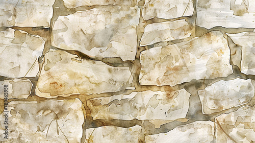 This portrayal showcases suggesting an old, weathered stone wall, painted in neutral beige tones with realistic textural details for a sophisticated banner. in a stunning visual representation.