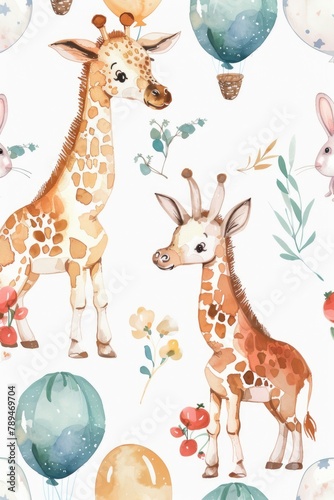 A couple of giraffes standing side by side. Suitable for wildlife or animal-themed designs