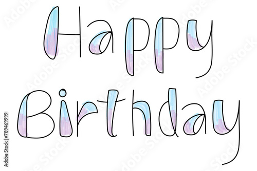 Happy birthday typography design element