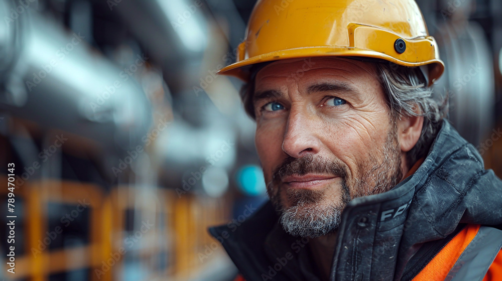 A professional site engineer, handsome man wearing yellow color hard hat helmet and looking at the camera with cute smile A professional site engineer, handsome man wearing yellow color hard hat helmet and looking at the camera with cute smile