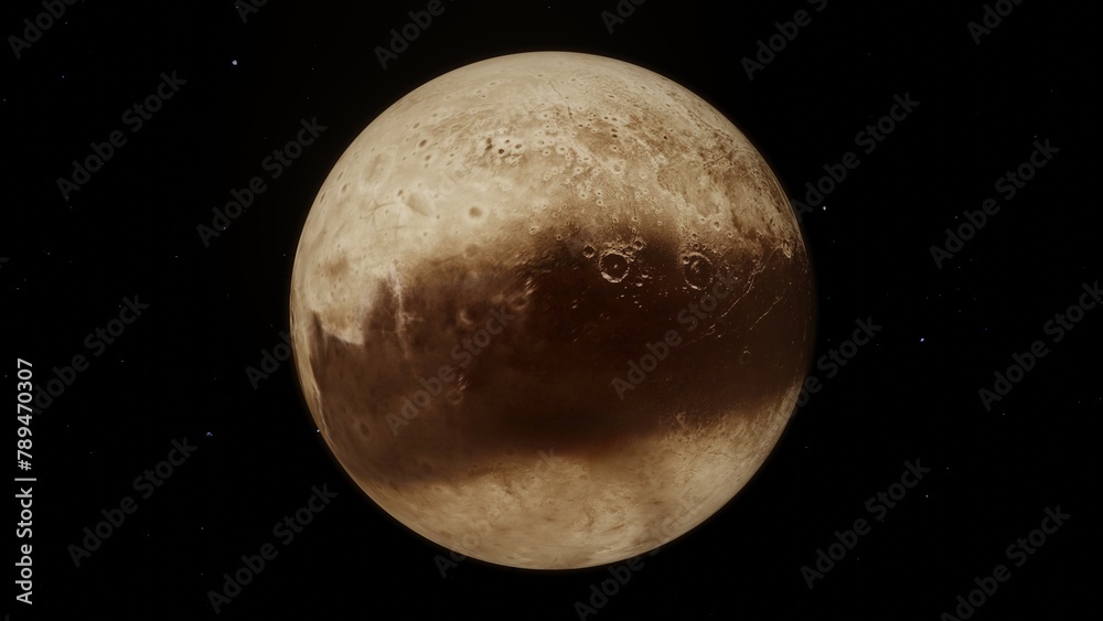 3D illustration of Dwarf Planet Pluto 4K 3D illustration of Dwarf Planet Pluto 4K
