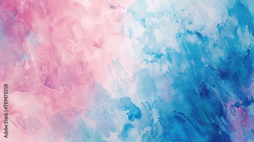 Abstract painting with blue and pink colors. Suitable for artistic projects