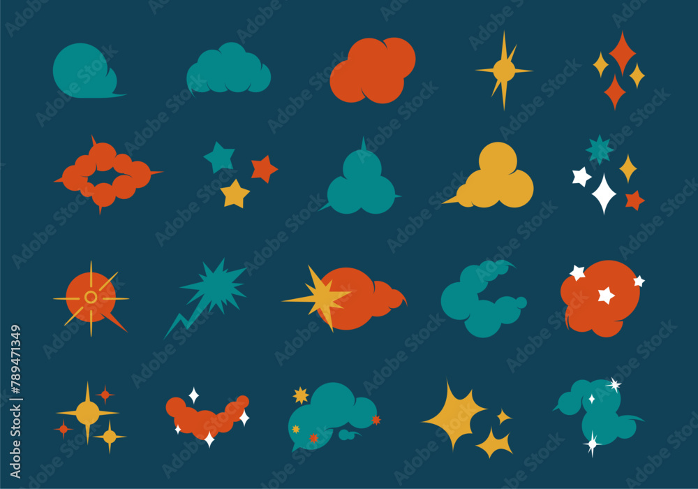 Abstract Cloud Sky Element Set Abstract Cloud Sky Element Set
