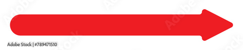 Straight long right vector arrow icon. Red large backwards or left pointing solid long arrow icon. 11:11
