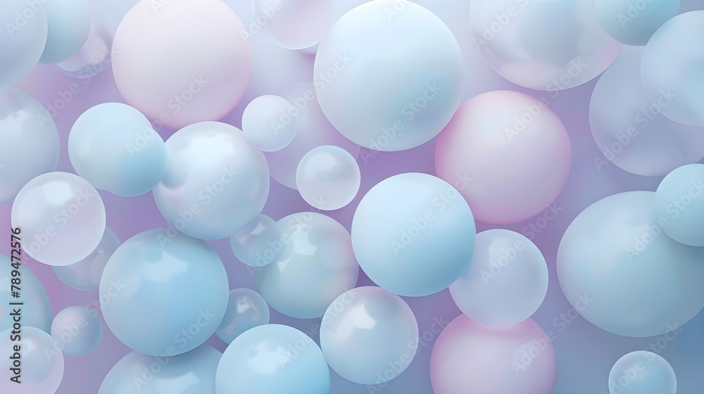 3d pastel color blue pink balls bubbles pattern 3d pastel color blue pink balls bubbles pattern