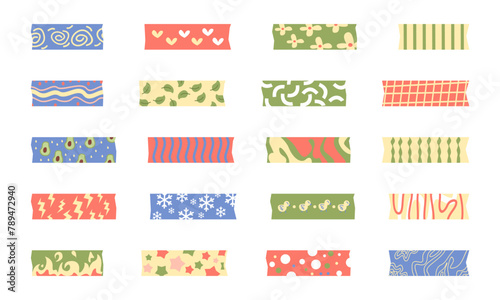 Cute Tape Illustration Element Set