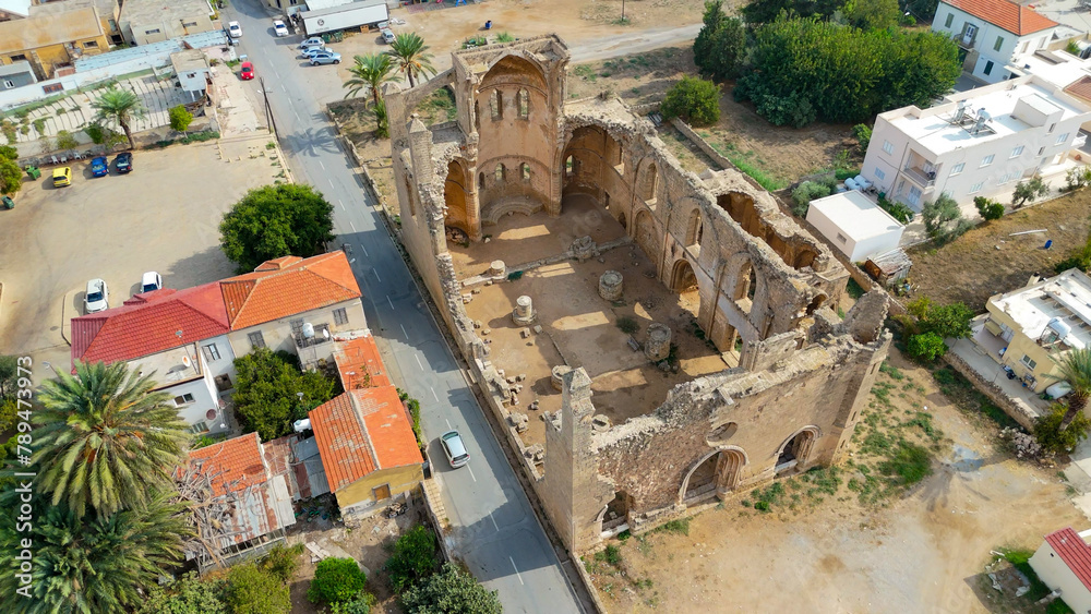 aerial pictures made with a dji mini 4 pro drone over Famagosta, Cyprus.