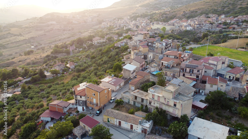 aerial pictures made with a dji mini 4 pro drone over Castel di Judica, Sicily, Italy.