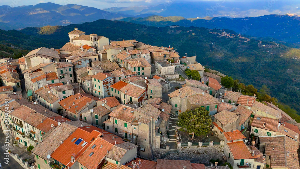 aerial pictures made with a dji mini 4 pro drone over Capranica Prenestina, Lazio, Italy. aerial pictures made with a dji mini 4 pro drone over Capranica Prenestina, Lazio, Italy.