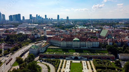 aerial pictures taken with a DJI Mini 4 Pro drone over Warsaw  Poland 
