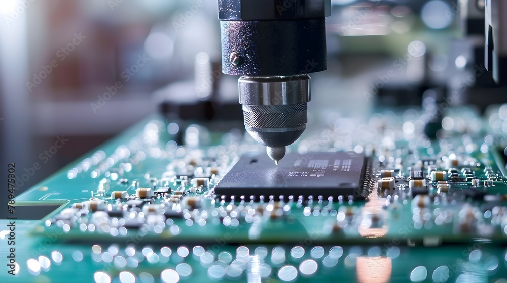 Advanced Machinery Assembling a PCB with Superhuman Precision