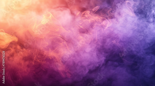 Abstract Colorful Smoke Swirls in Purple Hues