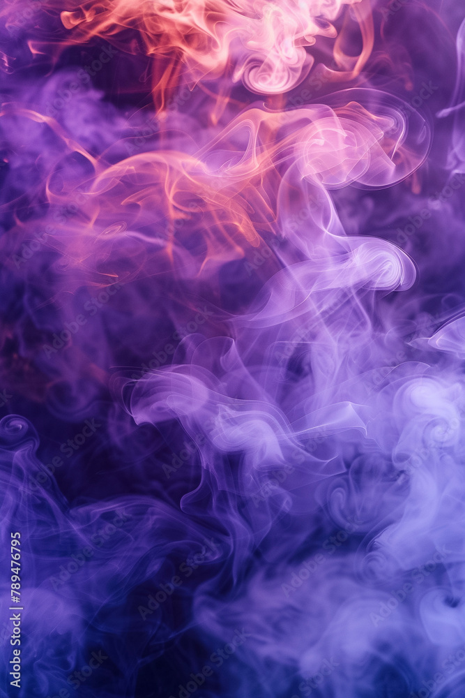 Abstract purple, pink and orange Smoke Swirls background