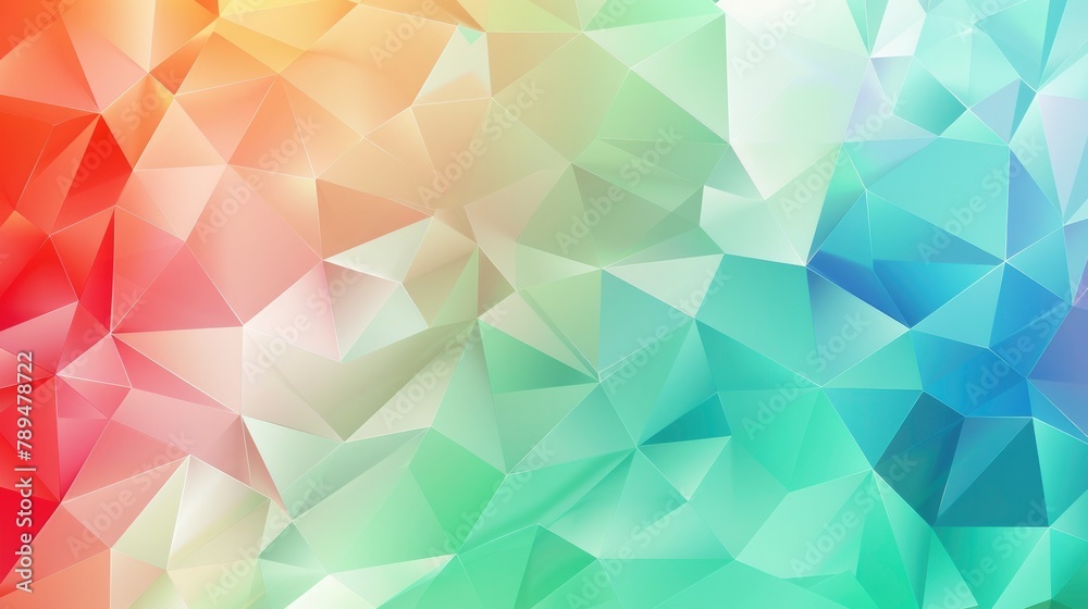 triangles and geometric shapes set against a vibrant background for a design template