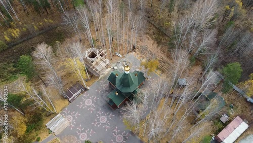 Spyridon Trimifutskogo temple an autumn photo