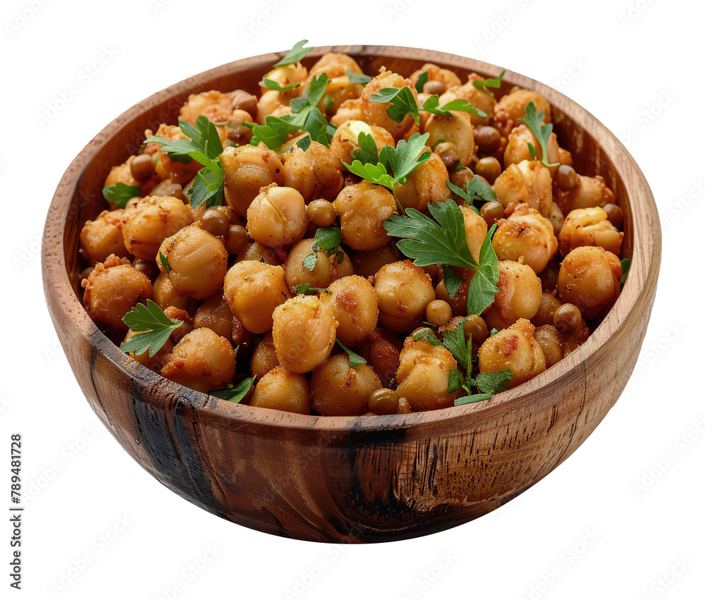 Chana masala, indian food on transparent background