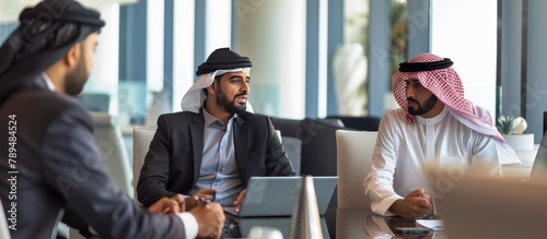 arab businessmen meeting in the office