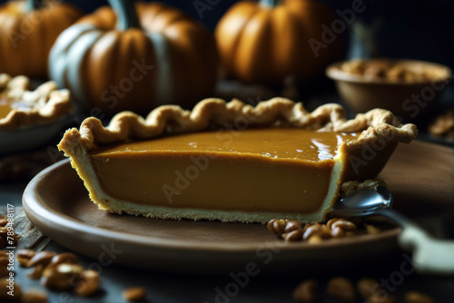 Pumpkin Pie Thanksigiving Homemade photo