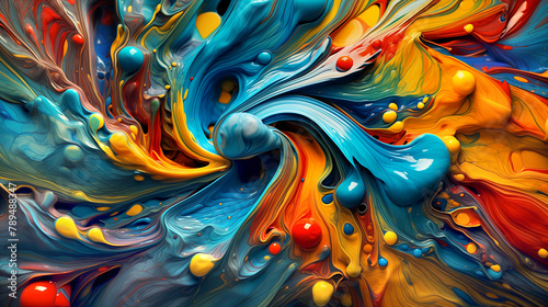 abstract colorful background with splashes © Volodymyr