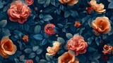 Flower watercolour repeat texture
