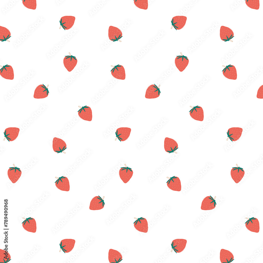 Png pastel strawberry pattern transparent background