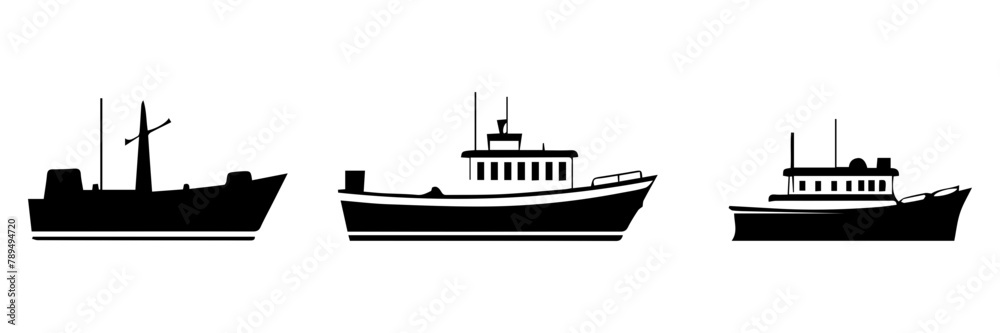 Hand drawn sketch of boat