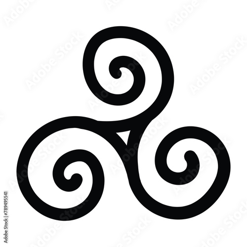 Triskelion symbol tattoo, vector 