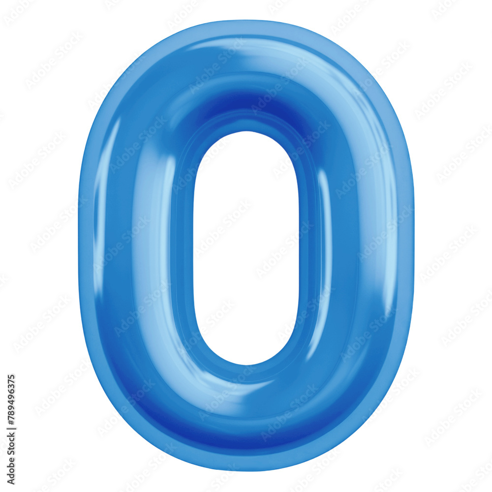 Letter O png 3D blue balloon alphabet, transparent background Letter O png 3D blue balloon alphabet, transparent background
