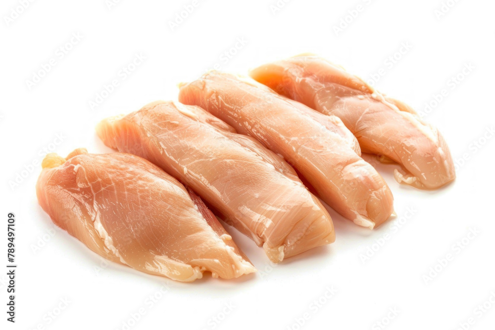 raw chicken fillet meat isolated on a white background raw chicken fillet meat isolated on a white background