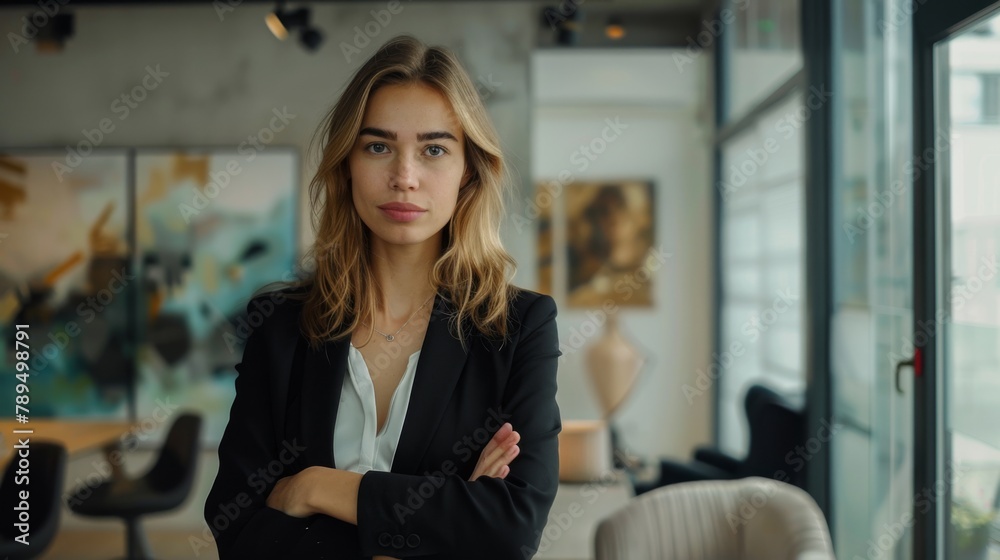 Confident Woman in Modern Office