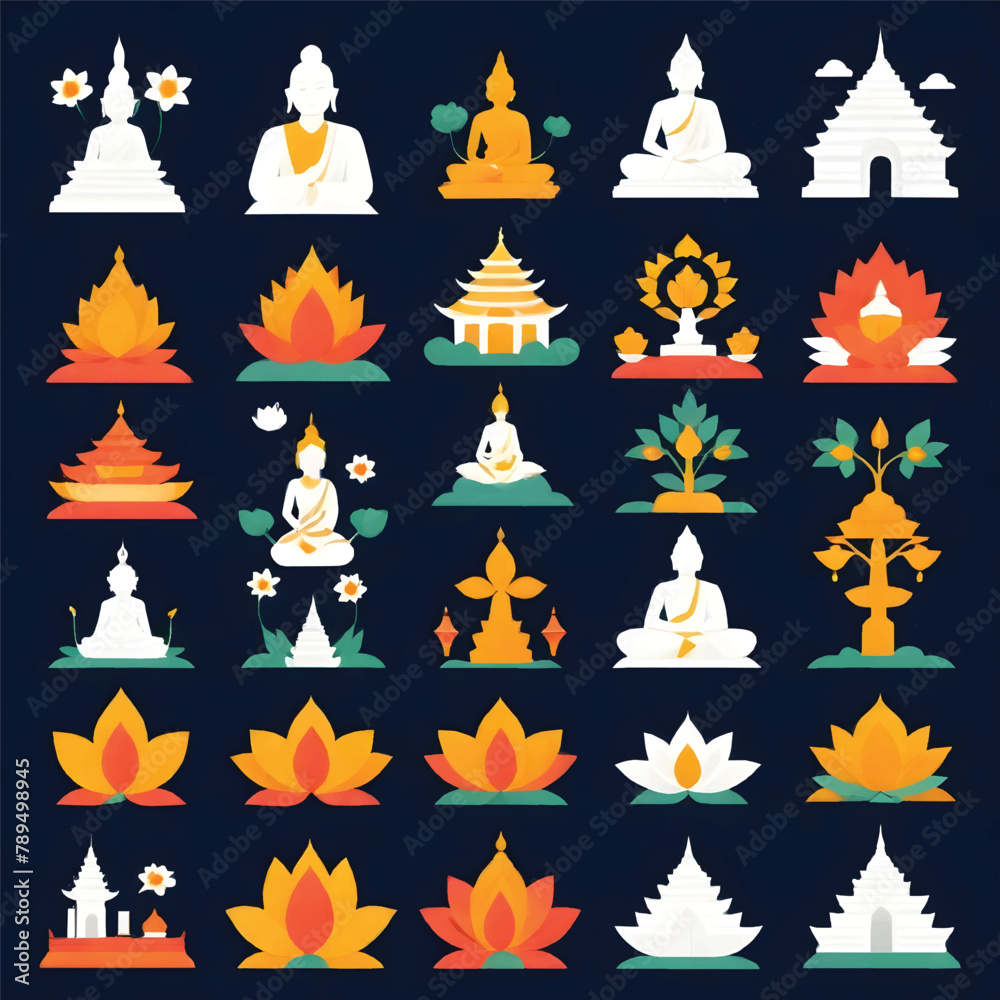 a collection of pictures of buddhas and trees a collection of pictures of buddhas and trees