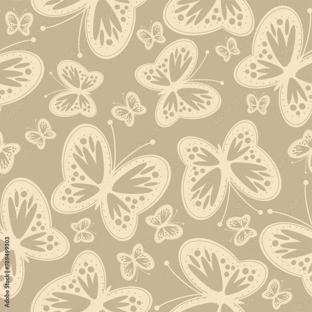 Seamless vector pattern with butterflies summer spring print for paper textile clothes objects nice beautiful background wallpaper endless illustration Seamless vector pattern with butterflies summer spring print for paper textile clothes objects nice beautiful background wallpaper endless illustration