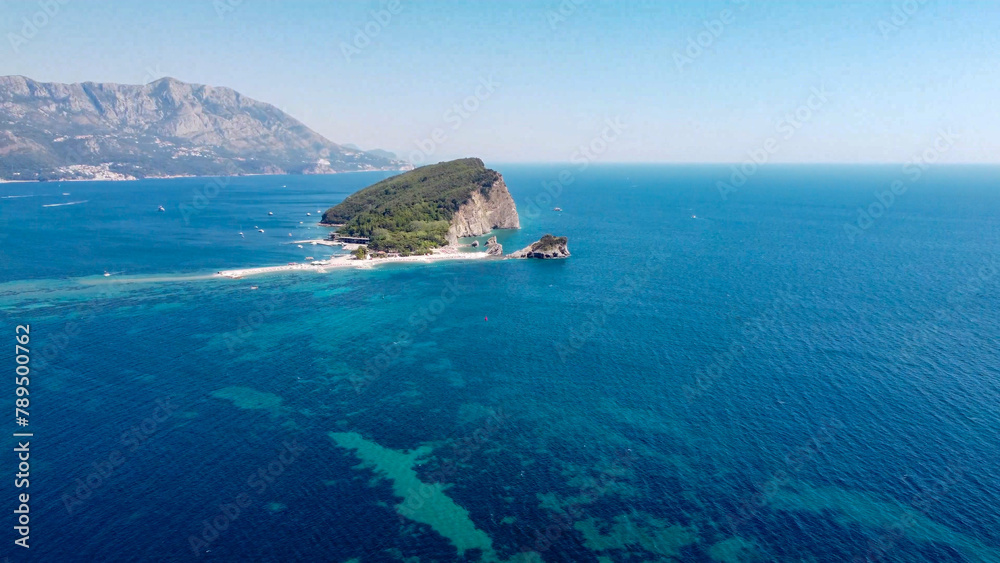 aerial pictures made with a dji mini 4 pro drone over Budva, Montenegro.