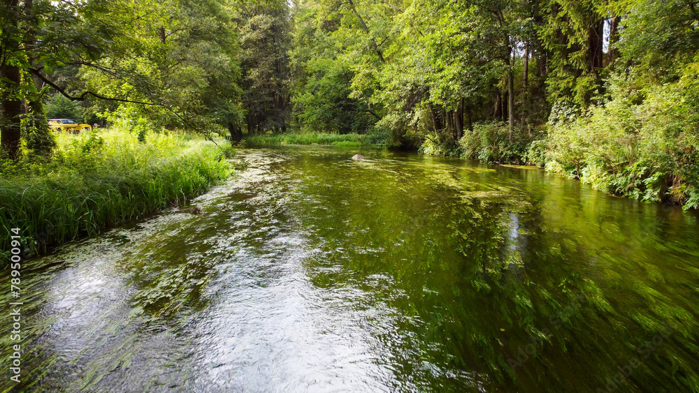aerial pictures made with a dji mini 4 pro drone over Rospuda River, Poland. aerial pictures made with a dji mini 4 pro drone over Rospuda River, Poland.