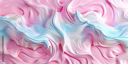 Obraz na płótnie Marshmallow ice cream bright colors white and pink abstraction background w salonie