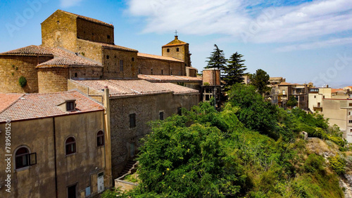 aerial pictures made with a dji mini 4 pro drone over Calascibetta, Sicily, Italy.