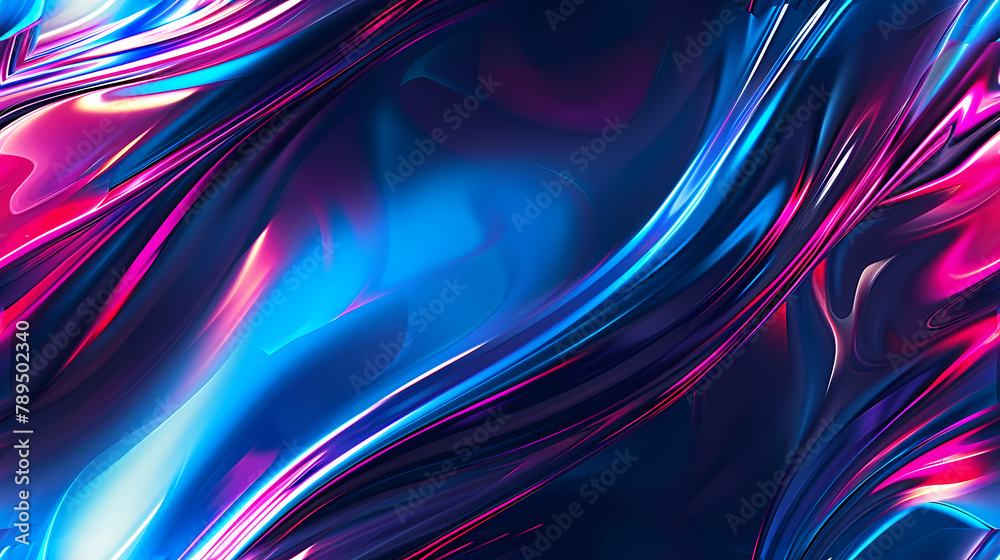 Abstract Swirling Blue and Pink Patterns on a Lustrous Surface Abstract Swirling Blue and Pink Patterns on a Lustrous Surface