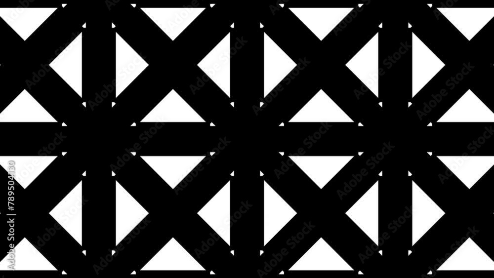 4k Abstract black and white color lines art pattern geometric shapes with black background.Seamless art pattern of simple technology background concept. 4k Abstract black and white color lines art pattern geometric shapes with black background.Seamless art pattern of simple technology background concept.