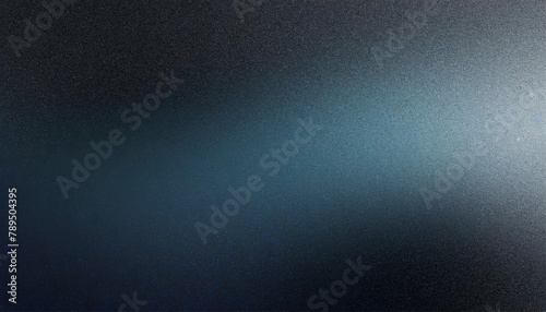 dark blue abstract background template in retro style, spray texture gradient, shining bright light and glow, grainy noise, rough empty space