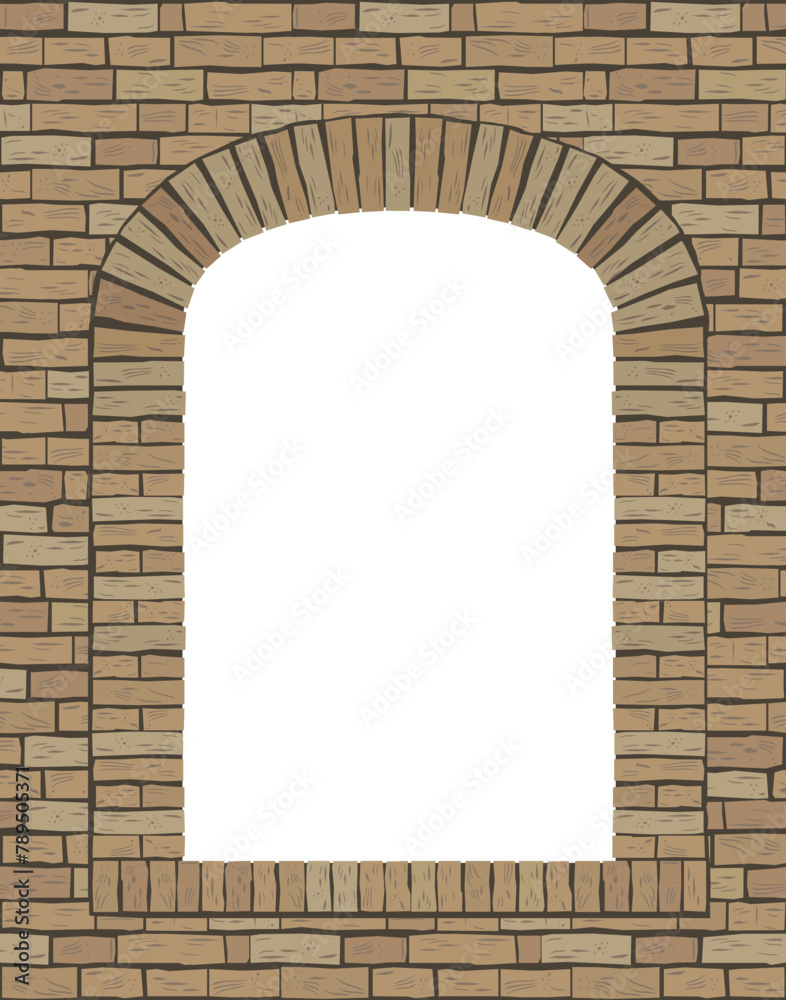 Fototapeta premium Seamless texture of brick window arch