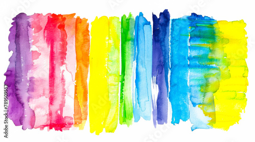 Creative Watercolor Rainbow Flag Representing LGBT Pride 