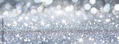 shiny silver colour sparking glitter background