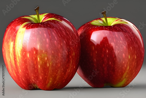 Fresh Red apples with leaf  © Creative_cave