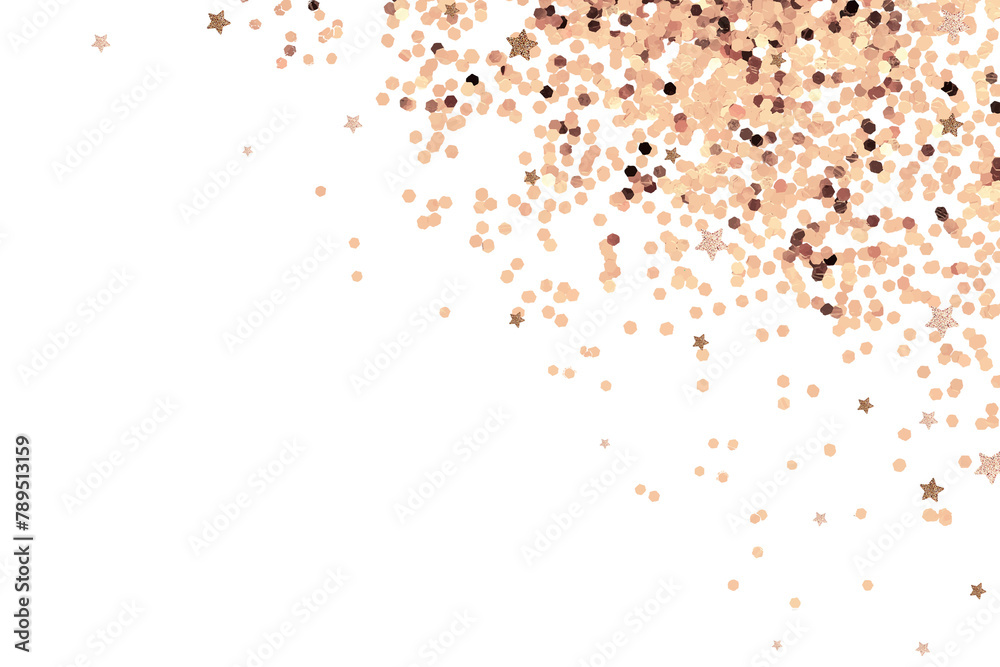 Rose gold confetti png festive transparent background Rose gold confetti png festive transparent background