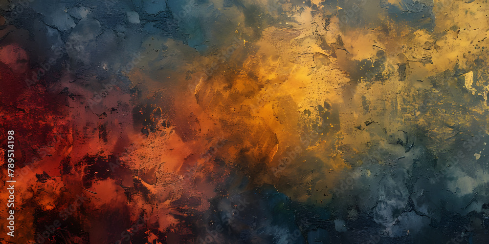 Abstract Rough Art: Painterly Texture Background, Expressive Artistry: Rough Painting Texture - Ai Generated