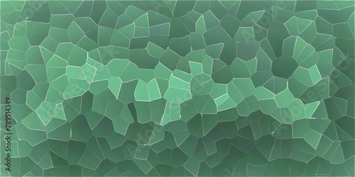 Abstract broken glass quartz, geometric retro tiles pattern, voronoi diagram crystalize vintage vector background.
