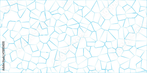 Abstract broken glass quartz, geometric retro tiles pattern, voronoi diagram crystalize vintage vector background.